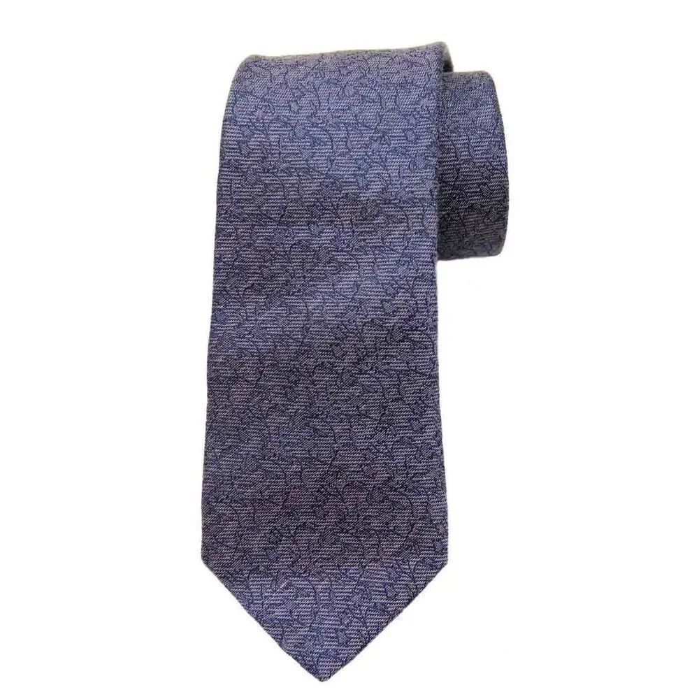 ✨John Varvatos Tie Necktie Gray Blue Silk Blend Abstract Pattern Men's✨
